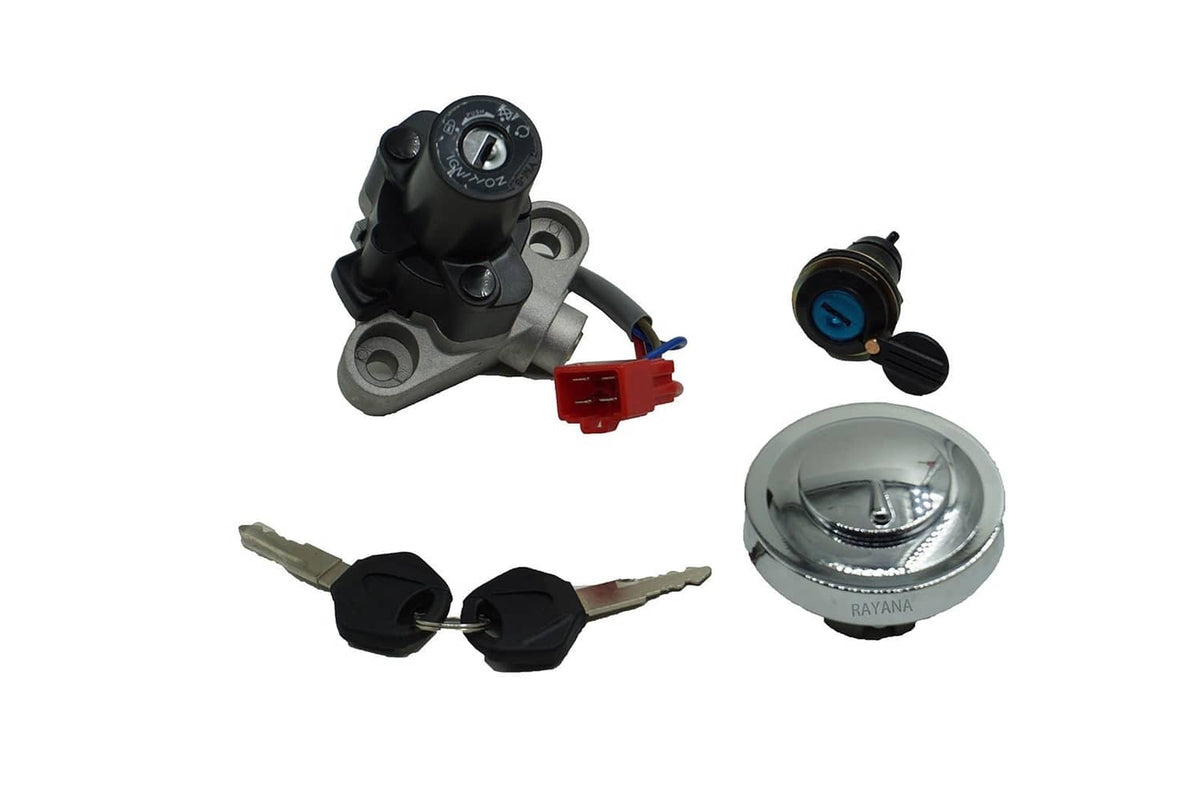 Solidspare Ignition Switch Fuel Gas Cap Cover Seat Lock Key for Yamaha V Star 650	1100