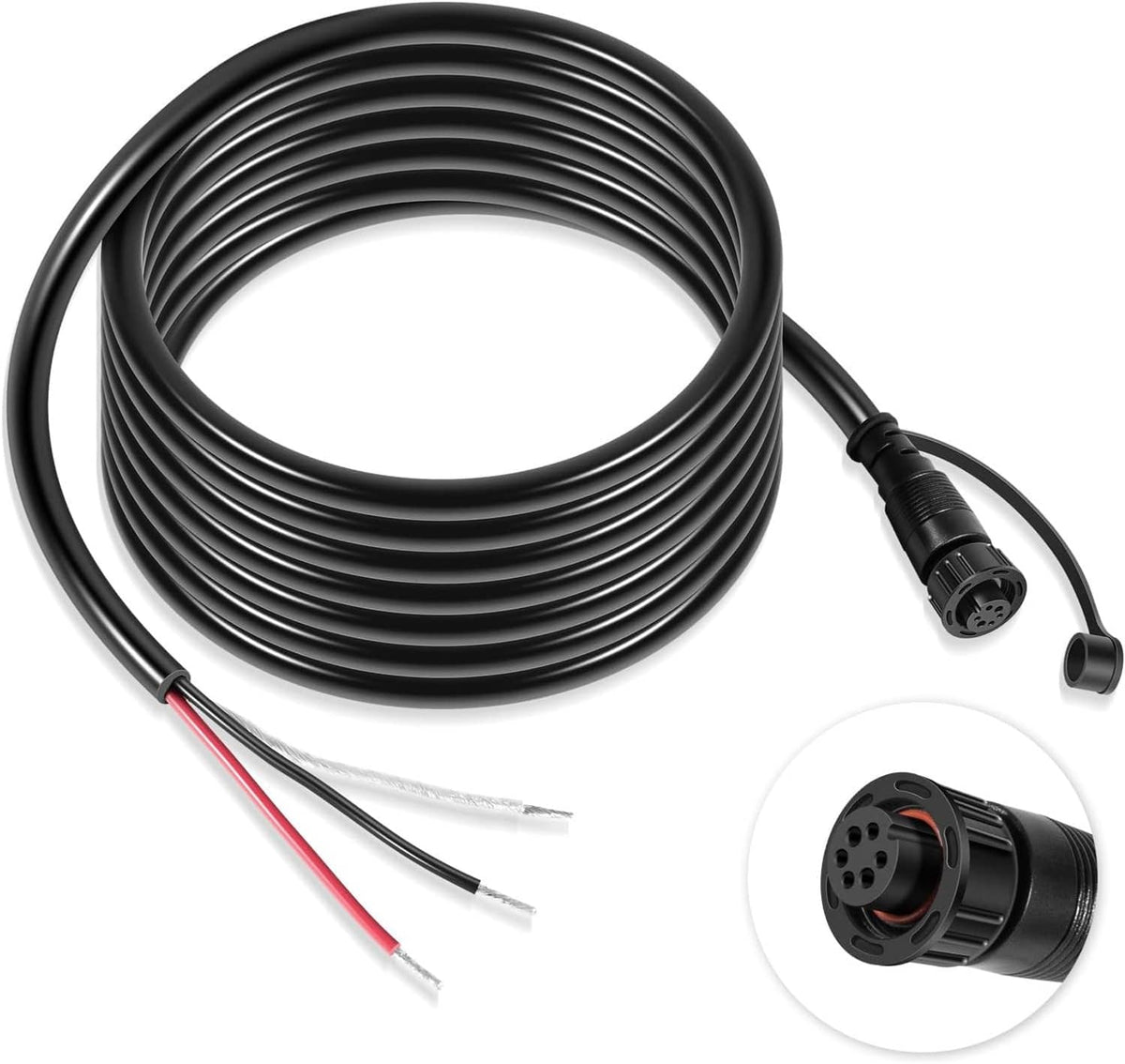 Solidspare PC 13 Power Cable for Humminbird 720110-1 APEX Marine-Rated Power Cable 10 ft