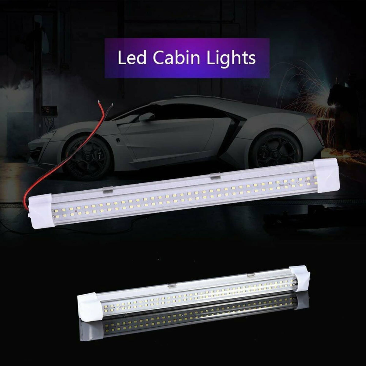 Solidspare 4Pcs 12V 108LED RV Ceiling Dome Light LED Interior Lighting for Trailer Camper