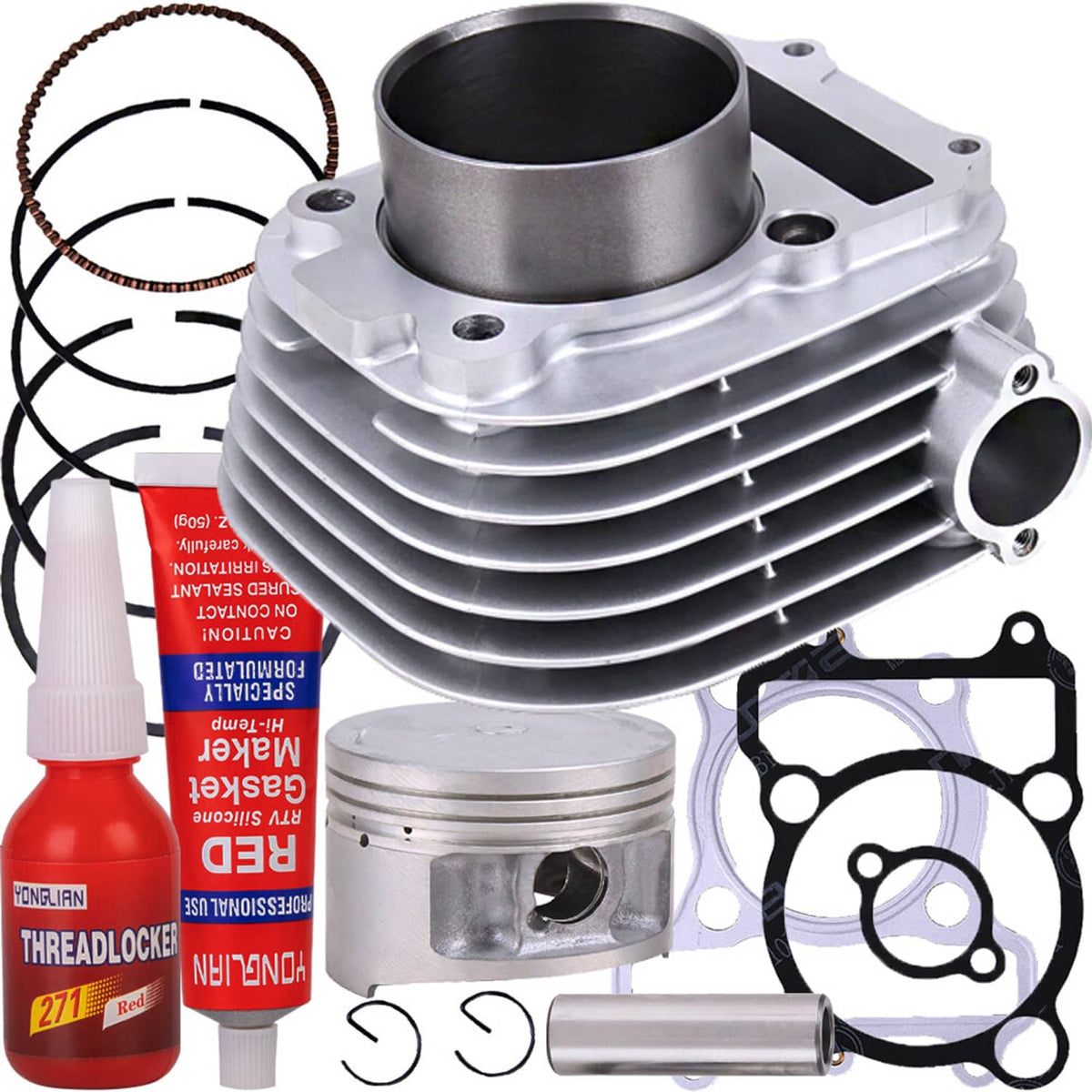 Solidspare For Yamaha XT225 TTR225 TTR230 Cylinder Piston Gaskets Top End Rebuild Kit ATV