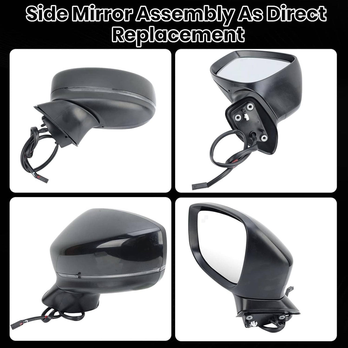 Solidspare Left Driver Side Mirror for 2017-2024 Mazda CX-5 w/BSM Power Turn Signal Light