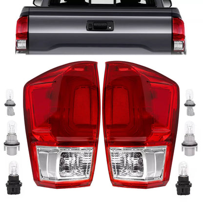 Solid Spare For Toyota Tacoma TRD 2016-2023 Pair Tail Lights Brake Lamp Turn Signal w/Bulb