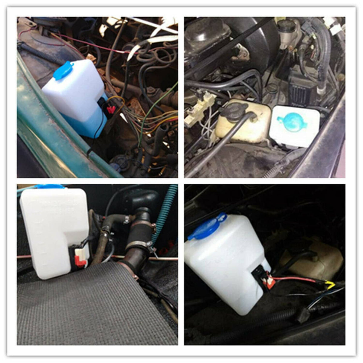 Solidspare 12V UTV Windshield Washer Bottle Tank Pump Wiper System Reservoir Kit For Can Am