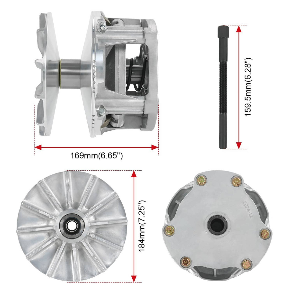 Solidspare Primary & Secondary Clutch w/ Belt Fits Polaris Ranger 570 2015 1323275 1323070