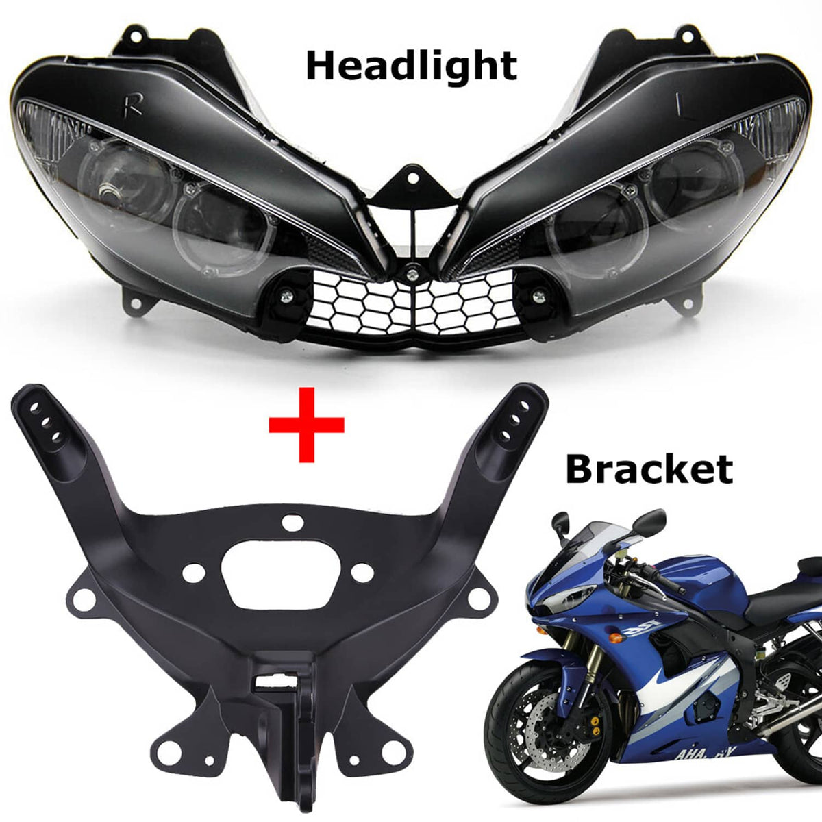 Solidspare For Yamaha YZF R6 2003 2004 2005 Front Headlight & Upper Fairing Stay Bracket