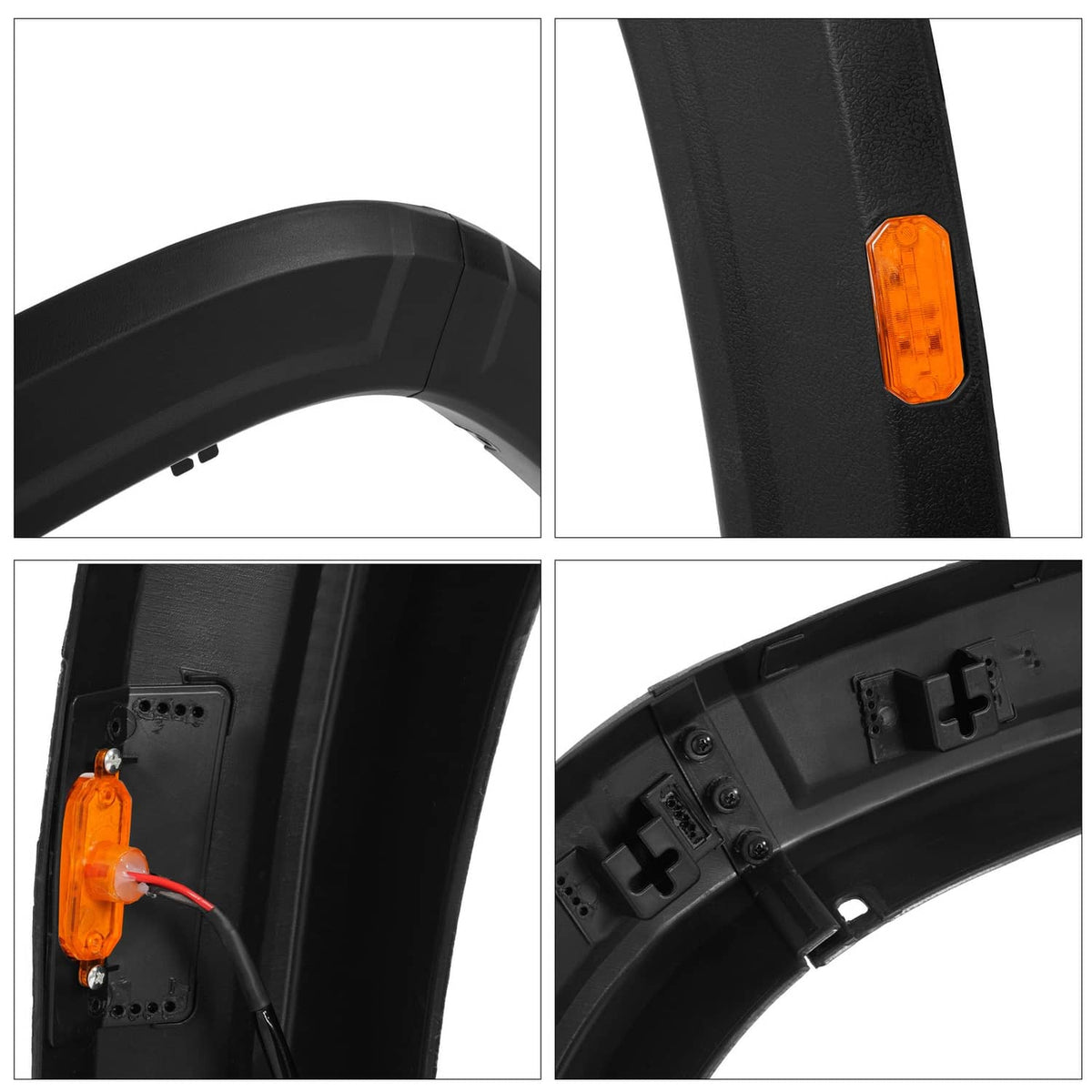 Solid Spare Set of 4 Fender Flares Kit Wheel Arch Trim For 2022-2025 Toyota Tundra TRD PRO