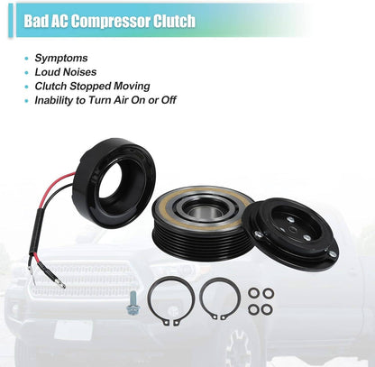 Solidspare AC COMPRESSOR CLUTCH KIT PULLEY COIL FITS 2005 - 2015 Toyota Tacoma 2.7L & 4.0L