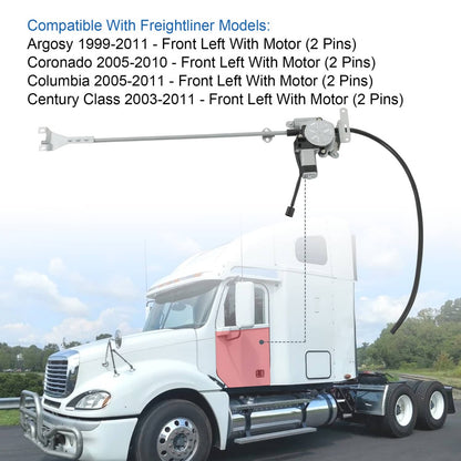 Solidspare Front Left Power Window Regulator with Motor for Freightliner Columbia 741-5204