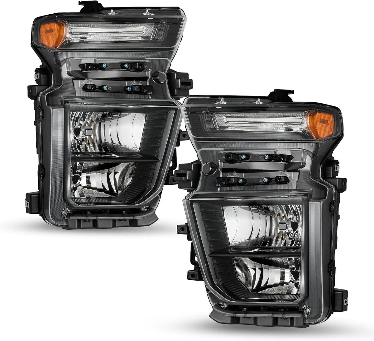 Solidspare Pair Halogen Headlights w/Bulb For 2024-2025 Chevy Silverado 2500HD 3500HD L+R