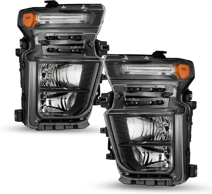 Solidspare Pair Halogen Headlights w/Bulb For 2024-2025 Chevy Silverado 2500HD 3500HD L+R