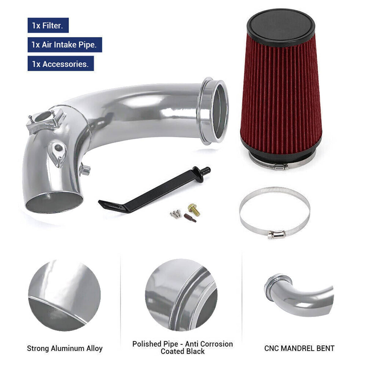 Solidspare New Cold Air Intake & Filter For 2007.5-2012 Dodge Ram 2500 Cummins Diesel 6.7L