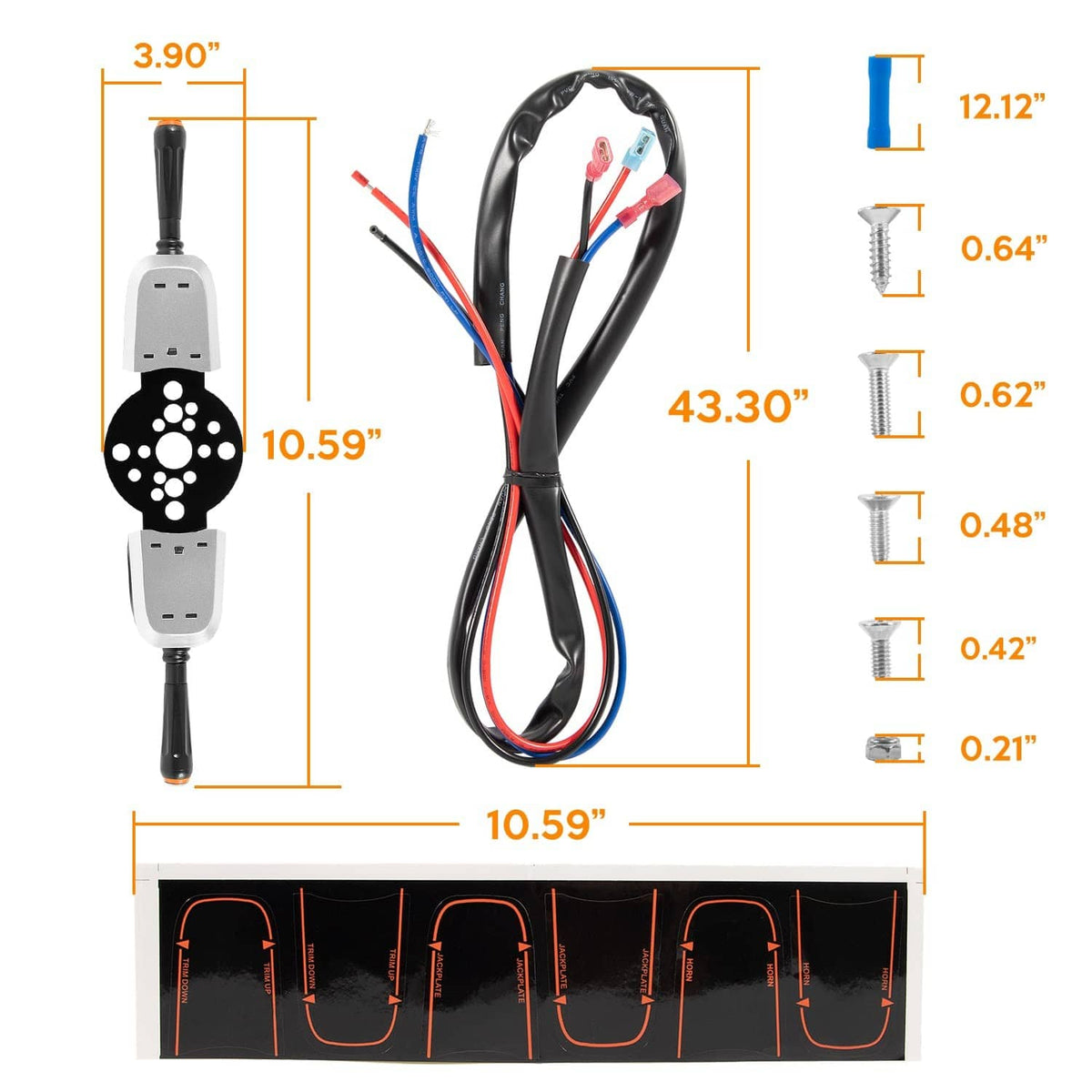 Solidspare PT2000-1P Bezel Control Switch Dua Blinker Trim/Jack Plate for Seastar Hydraulic