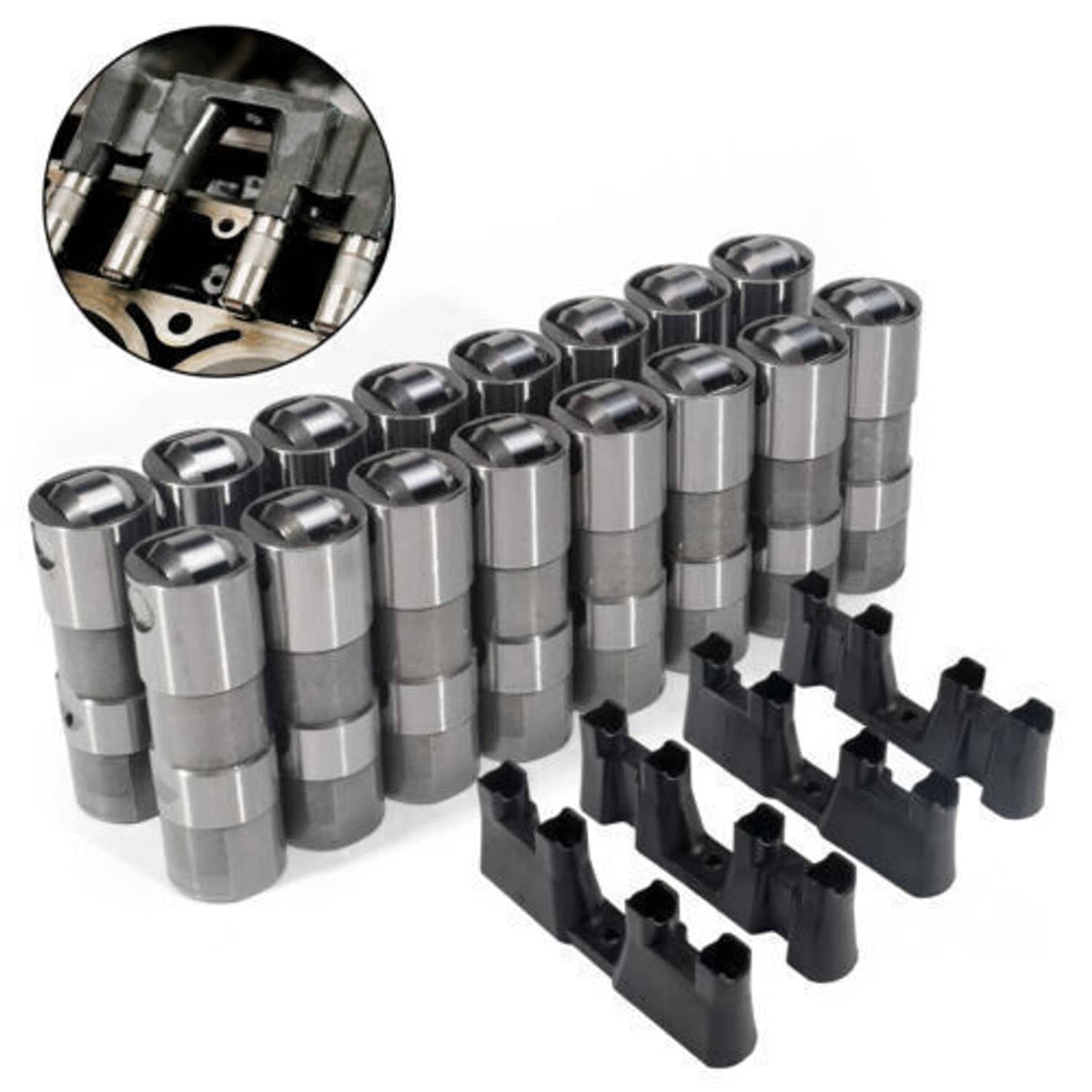 Solidspare Set GM LS7 Lifters & Guide Trays For Chevy GMC LS/LQ 4.8 5.3L 5.7L 6.0L 6.2L