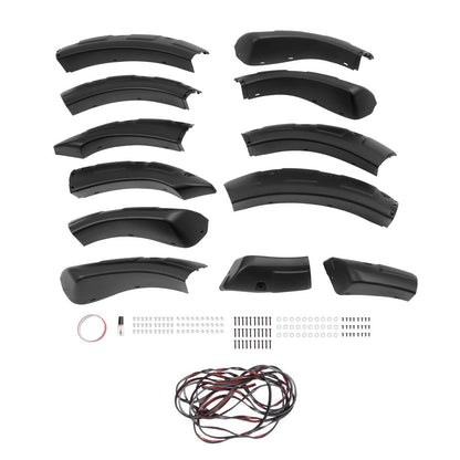 Solid Spare [4PCS] Black Pocket Fender Flares For 1992-1996 Ford F-150 F-250 F-350 Bronco
