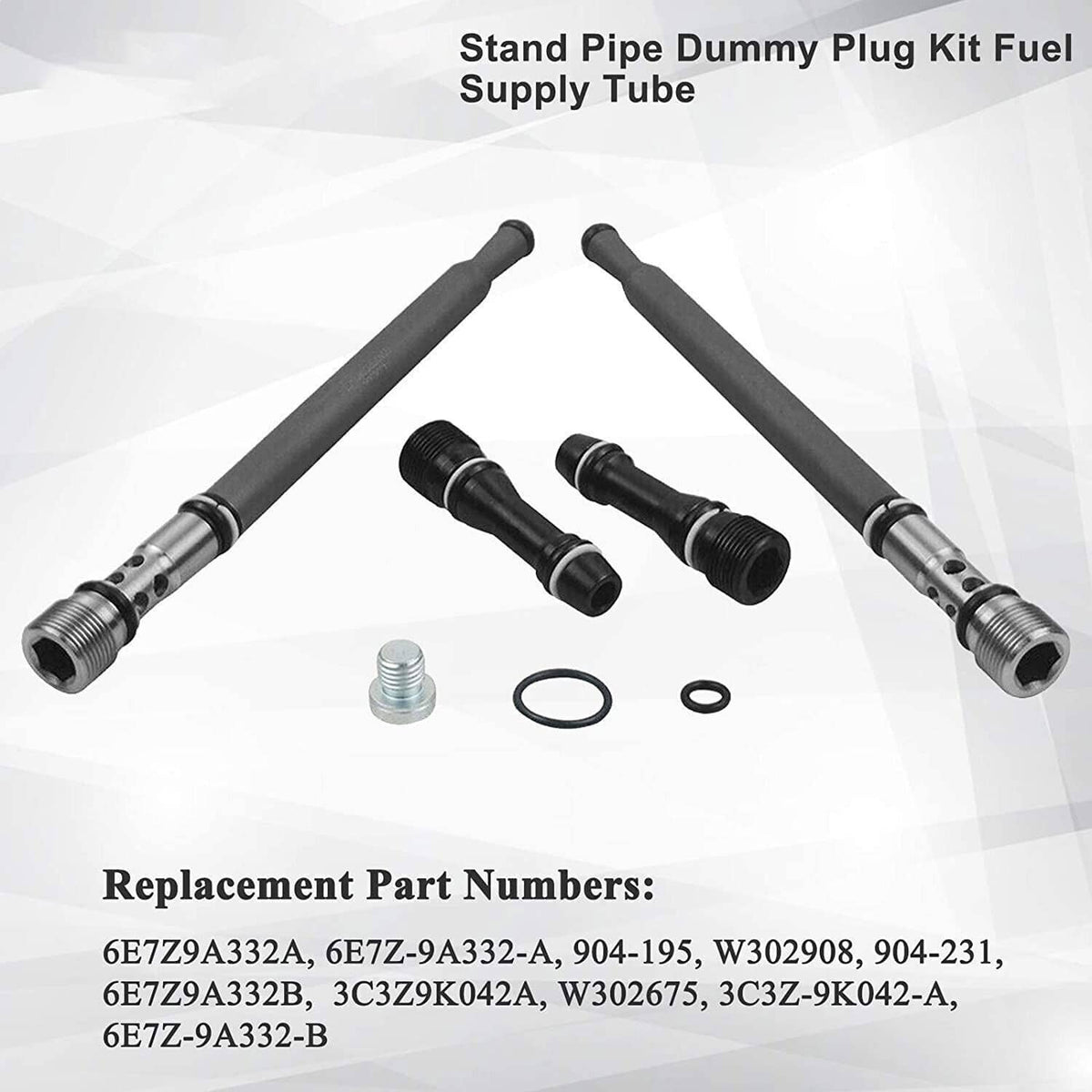 Solidspare 6E7Z9A332A Oil Fuel Updated Stand Pipe Dummy Plug Kit for Ford F250 6.0L Diesel