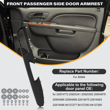 Solidspare New Right Door Panel Handle Armrest Repair 80994 For 10-14 GMC Sierra Chevrolet