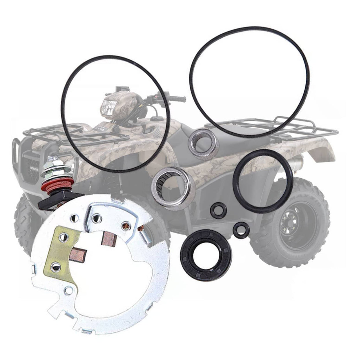 Solidspare For Honda Rancher 350 TRX350 2000-2006 Starter Brush Holder Plate Rebuild Kit