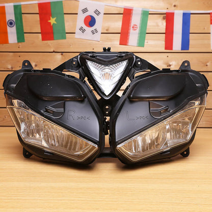 Solidspare YZF-R3 Headlight Headlamp Assembly for Yamaha R3 2013 2014 2015 2016 2017 2018