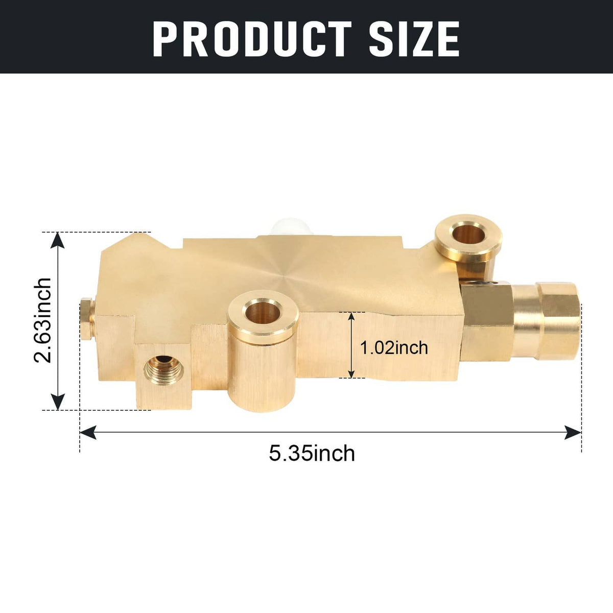 Solidspare PV2 Brass Disc/Drum Disc Front Drum Rear Brake Proportioning Valve & Mount