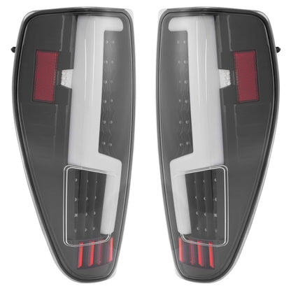 Solid Spare Black For 2004-2012 Chevy Colorado GMC Canyon LED Tube Tail Lights Brake Lamps