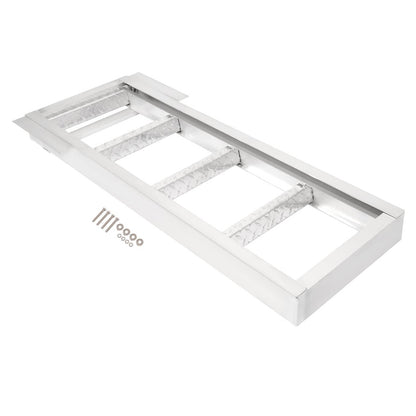 Solidspare 4 Step Pontoon Under Deck Boat Ladder Aluminum Under-Boat Mount , Silvery