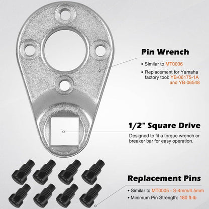 Solid Spare For Yamaha 115225FS Rebuild Trim Tilt Seal Kit + Outboard MT0006 Pin Wrench