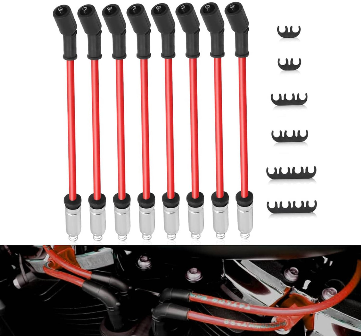 Solidspare Spark Plug Wire Set for 2014-2018 GMC Sierra 1500 Chevrolet Silverado 1500 758EE