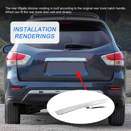 Solidspare Chrome Rear Lift Gate Handle Trim Moulding For 2013-2020 Nissan Pathfinder 3.5L