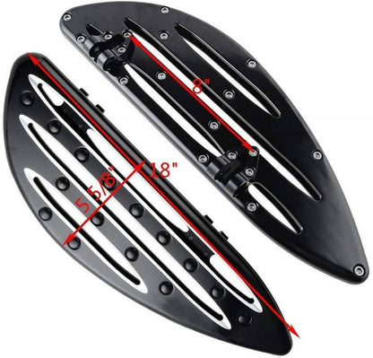 Solidspare Driver&Stretched Floorboards Foot Boards For Harley Touring Softail Slim FLS FLD