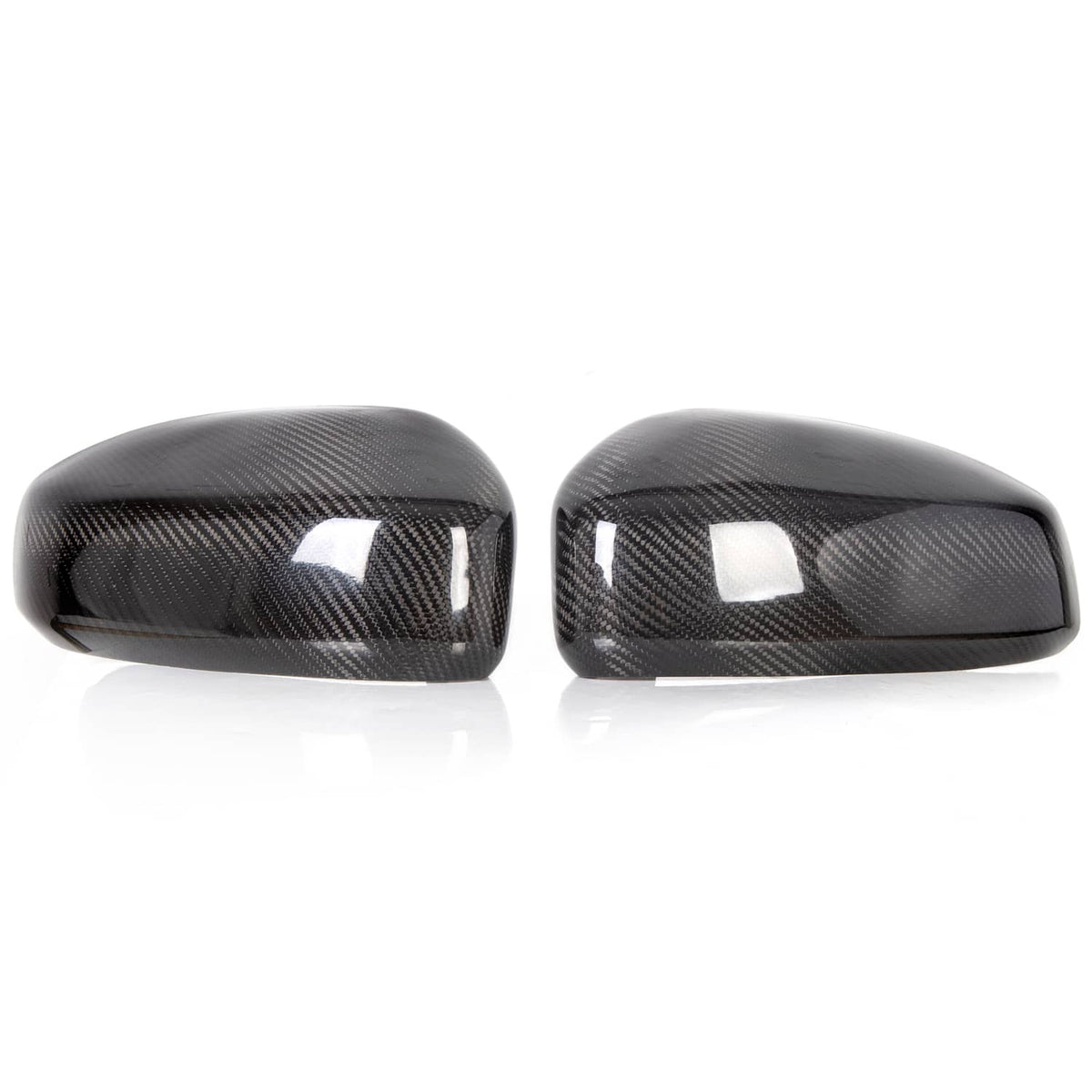 Solid Spare Carbon Fiber Mirror Cover Cap Black Pair For Infiniti G35 Coupe 03-07