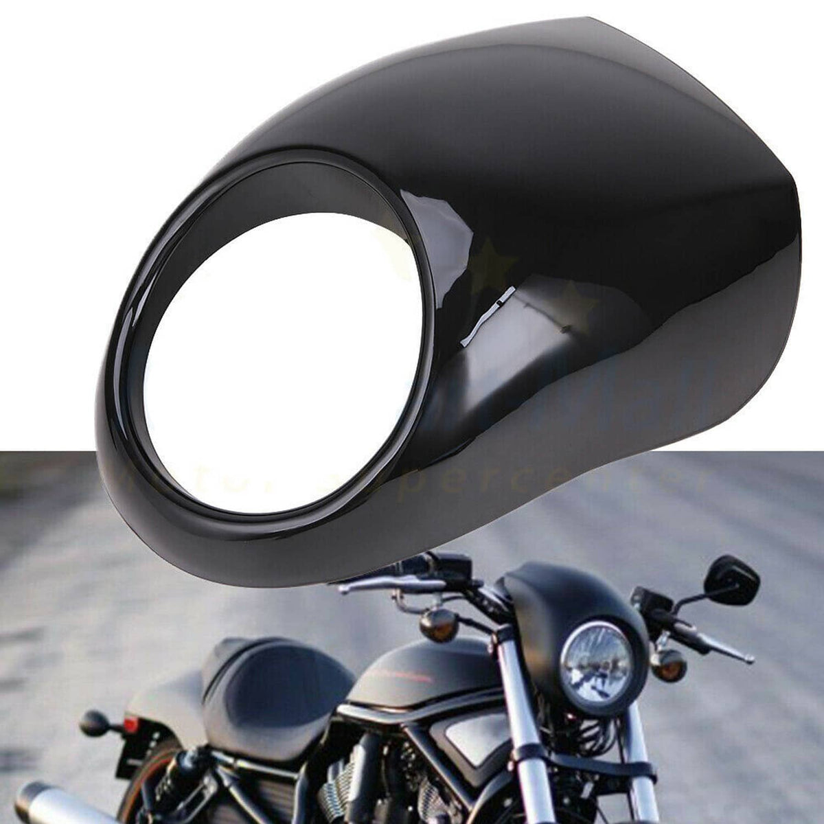 Solidspare Headlight Fairing Mask Black 39mm Fits For Harley Sportster Dyna FX/XL 1973-2024
