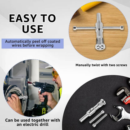 Solid Spare 2 in 1 Electrical Drill & Manual Wire Stripper Cable Nut Twister Precision Wire