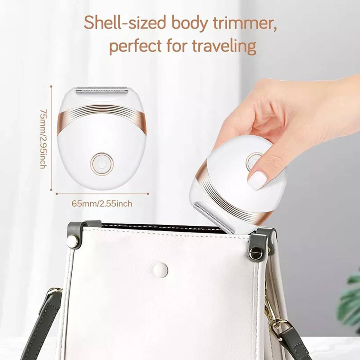 Solid Spare 2 in 1 Wet & Dry Painless Rechargeable Lady Shaver Electric Razor for Women