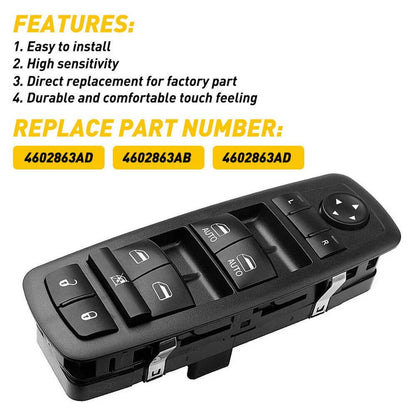 Solidspare Master Power Window Switch for 2009-2012 Dodge Ram 1500 2500 3500 Driver Side LH
