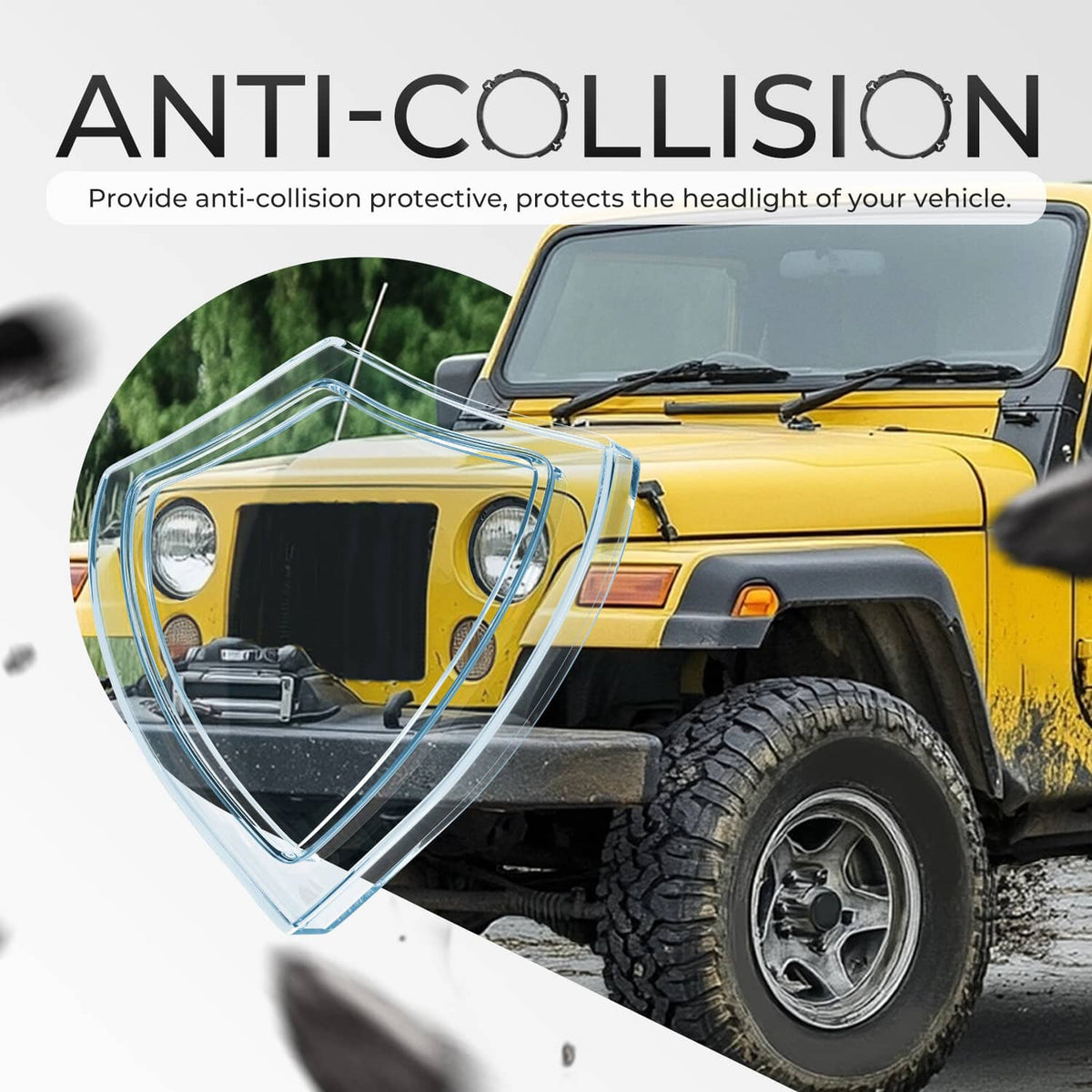 Solid Spare Black 7" Headlight Replacement Mount Bracket Ring Fit Jeep Wrangler 1997-2006