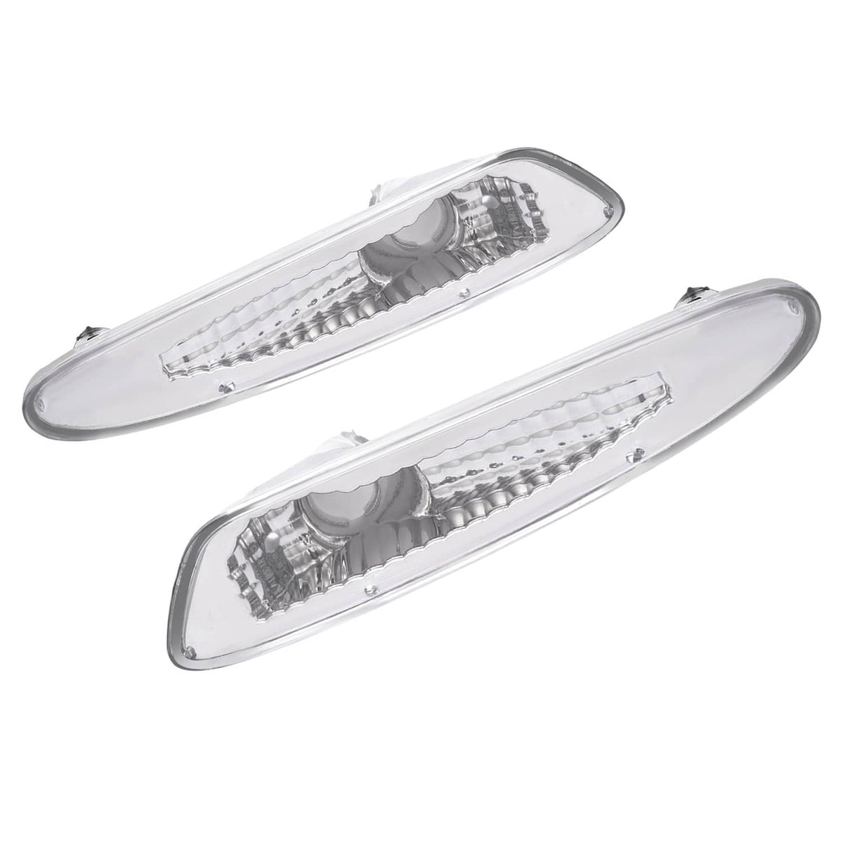 Solid Spare Pair Clear Bumper Side Marker Lights For Mercedes Benz R230 SL Class 2003-2006