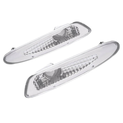 Solid Spare Pair Clear Bumper Side Marker Lights For Mercedes Benz R230 SL Class 2003-2006