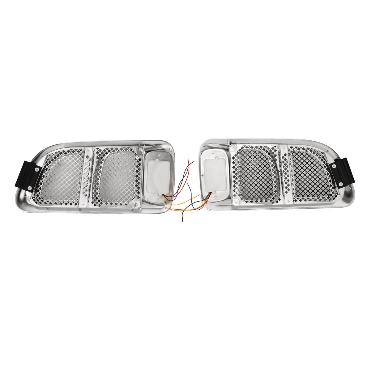 Solid Spare Pair Hood Side Vents Silvery Air Intake Trim Fit 1997-2009 Sterling Truck