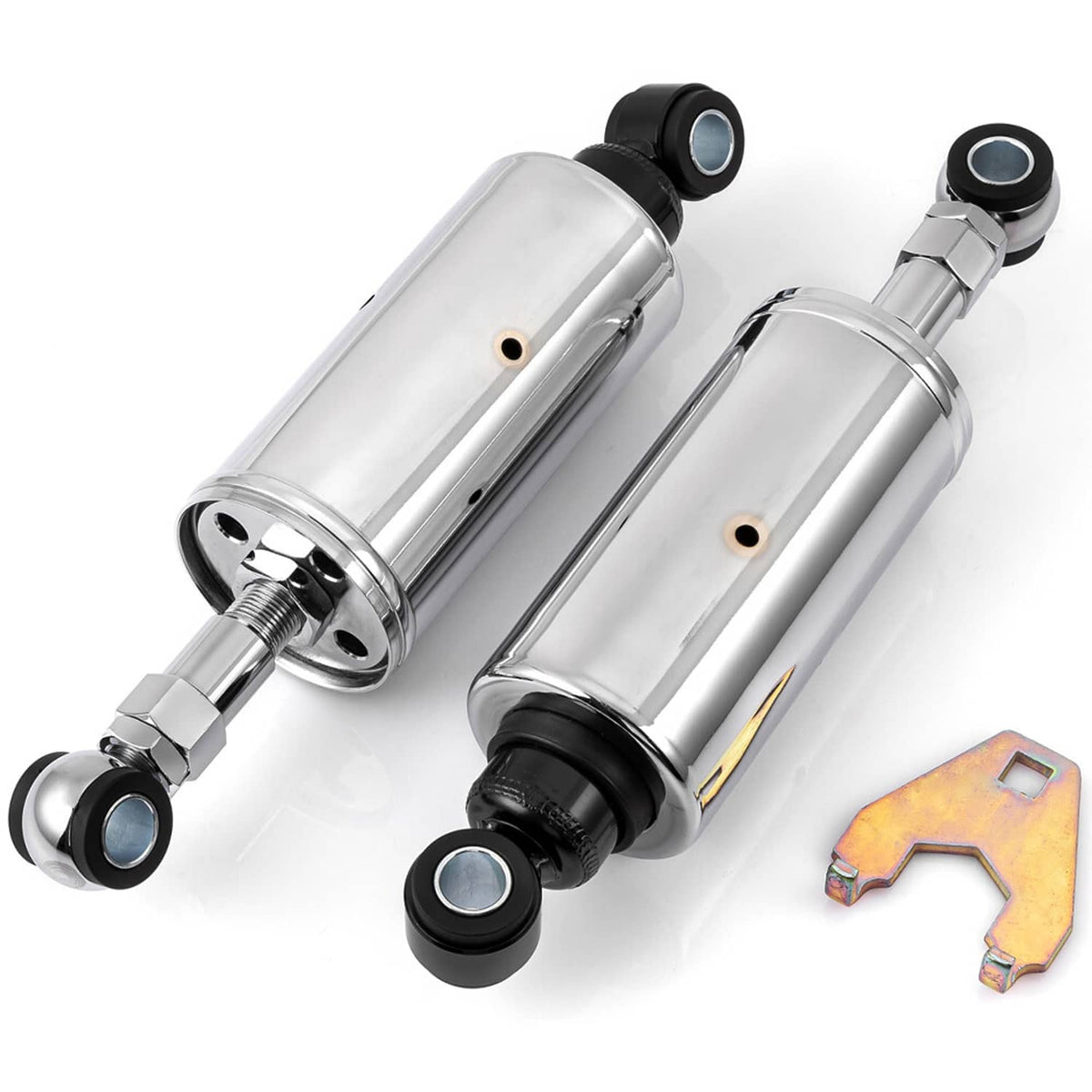 Solidspare Chrome Adjustable Lowering Shocks For Harley Softail FXST FLST Heritage 89-99 US