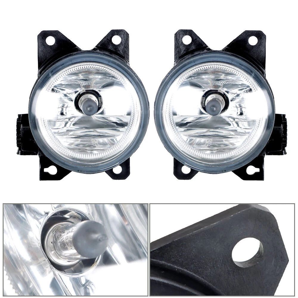 Pair Front Bumper Chrome Fog Light w/Cover For 2019-2020 Honda Civic Sedan/Coupe