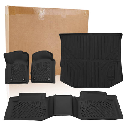 Solidspare Heavy Duty Floor Mats & Cargo Liners For 2013-2024 Toyota 4Runner TPE Rubber