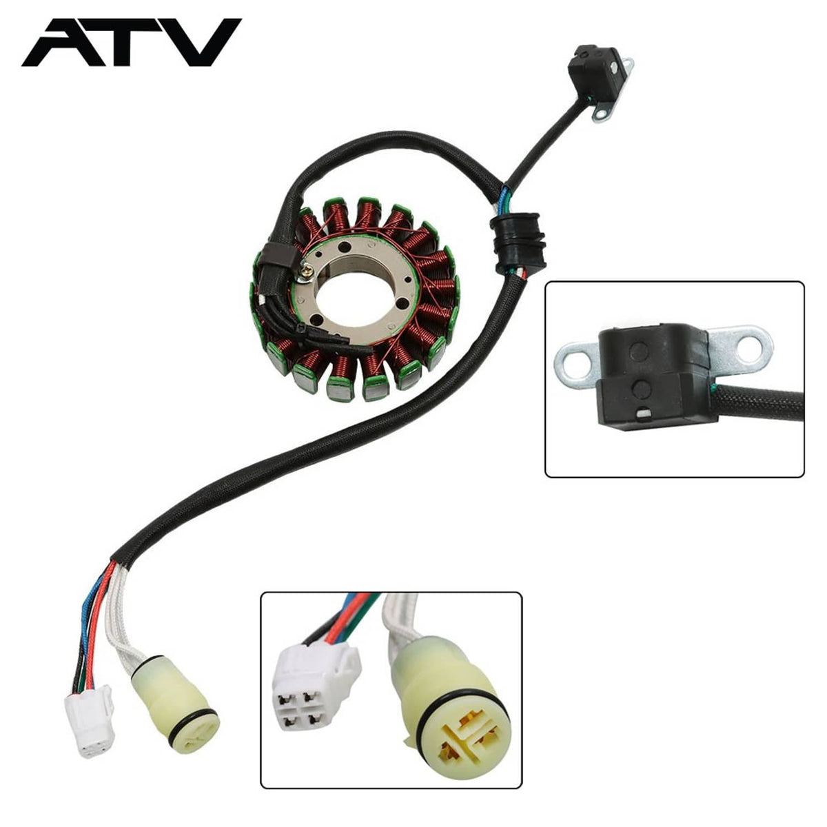 Solidspare Stator/ Regulator Rectifier/ Ignition Coil for Yamaha Raptor 660 YFM660 2001-05