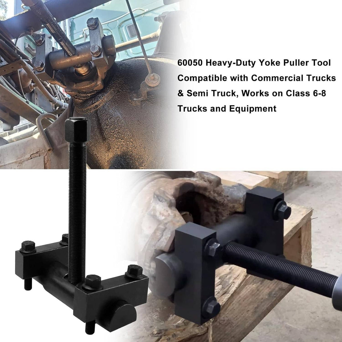 Solidspare 10803 Heavy Duty Yoke Puller Tool For Semi Trucks, Class 6-8 Trucks & Equipment