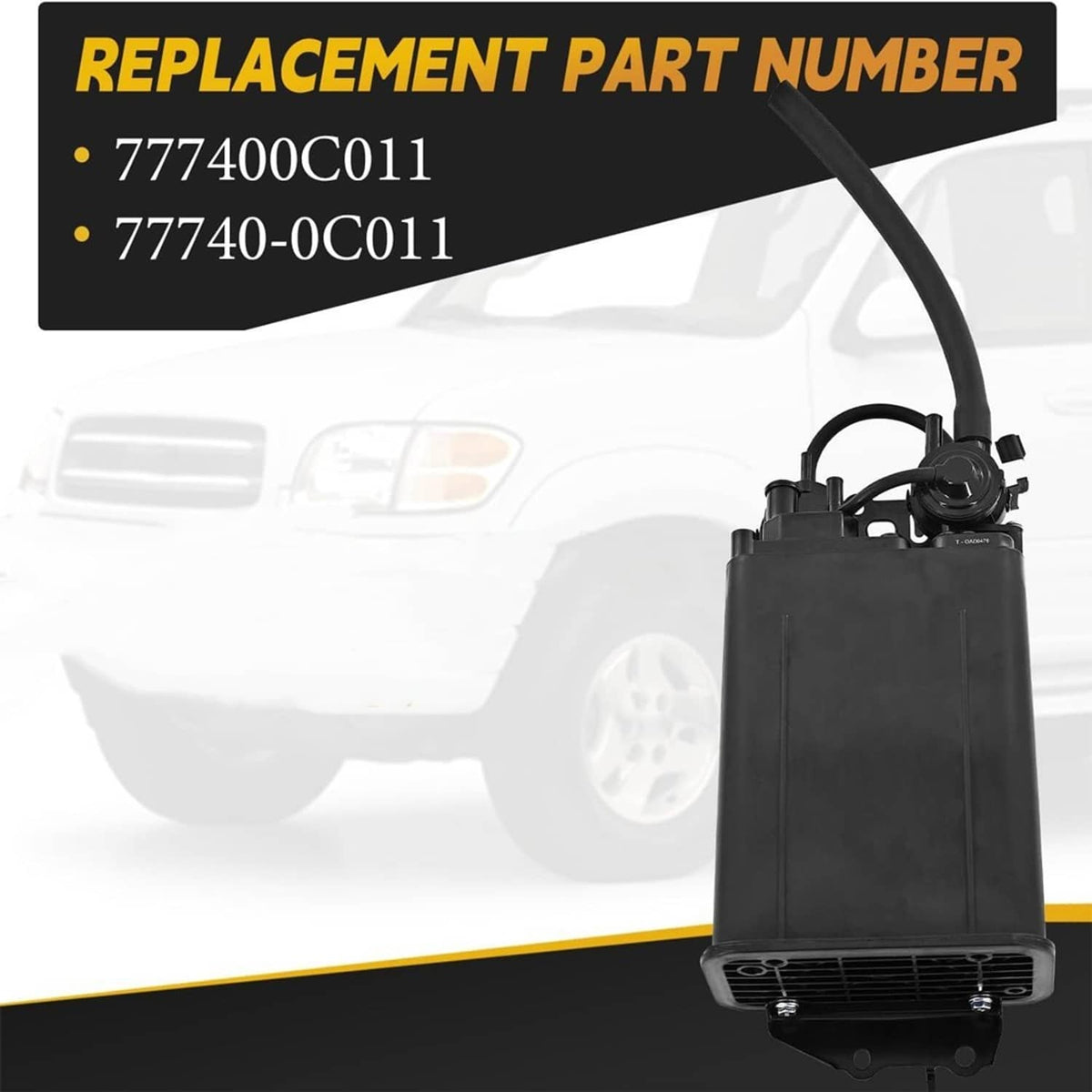 Solidspare For 2001-2004 Toyota Sequoia SR5 V8 Gas Fuel Vapor Charcoal Canister 777400C011