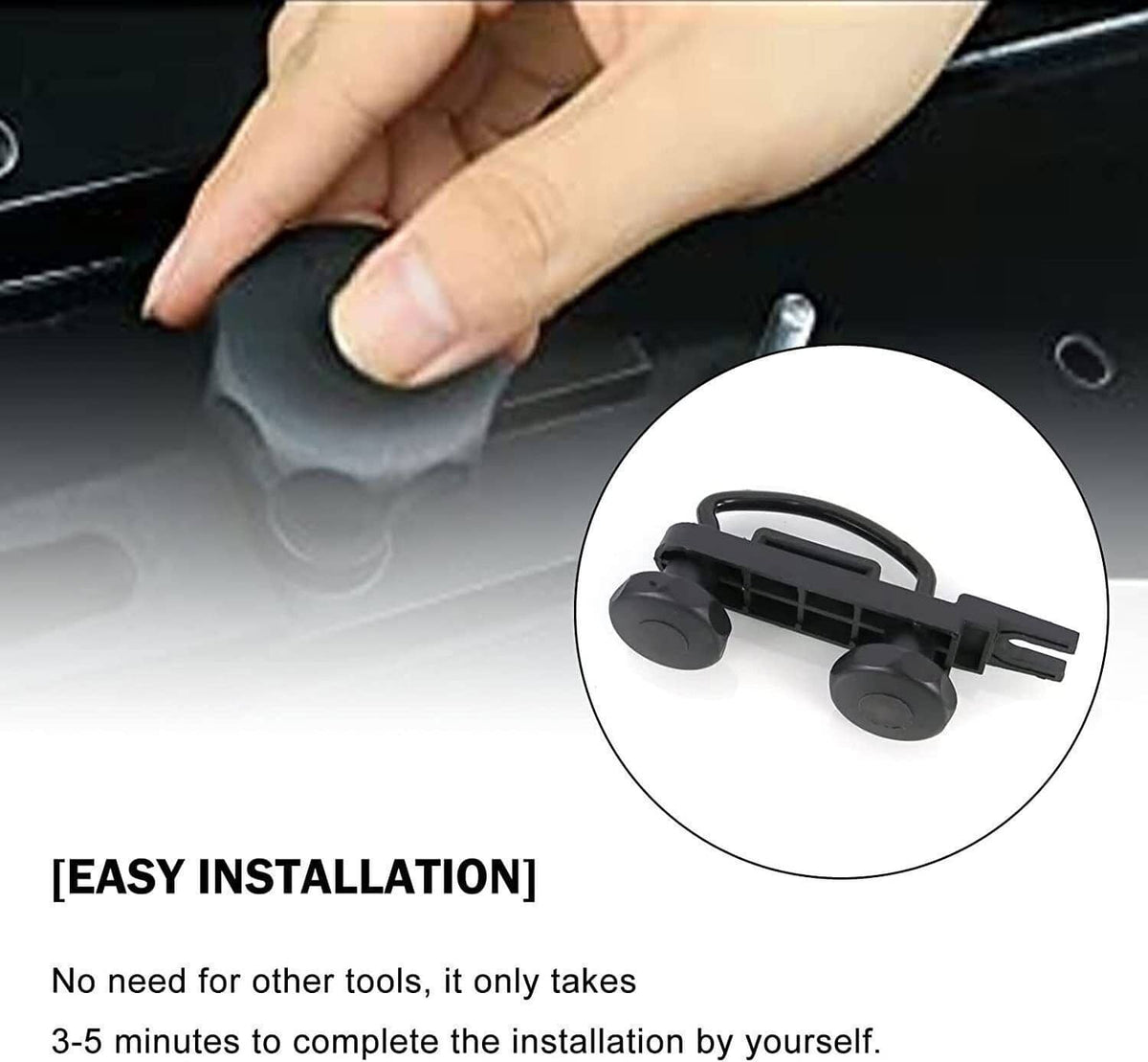 Solidspare 4Pcs Roof Box U-Bolt Clamps Cargo Carrier Roof Rack Bracket Van Mounting Black