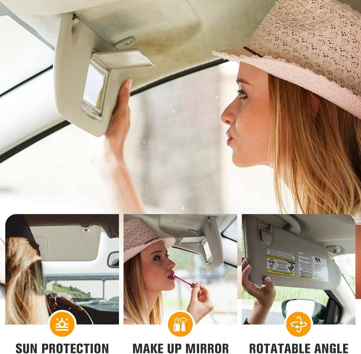 Solidspare Right Passenger Side Sun Visor with Mirror for Hyundai Elantra 2011-2015 Beige