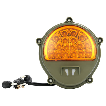 Solid Spare 2x New LED Front Turn Signal Lights Yellow Lens For Humvee M35 M998 #12422957