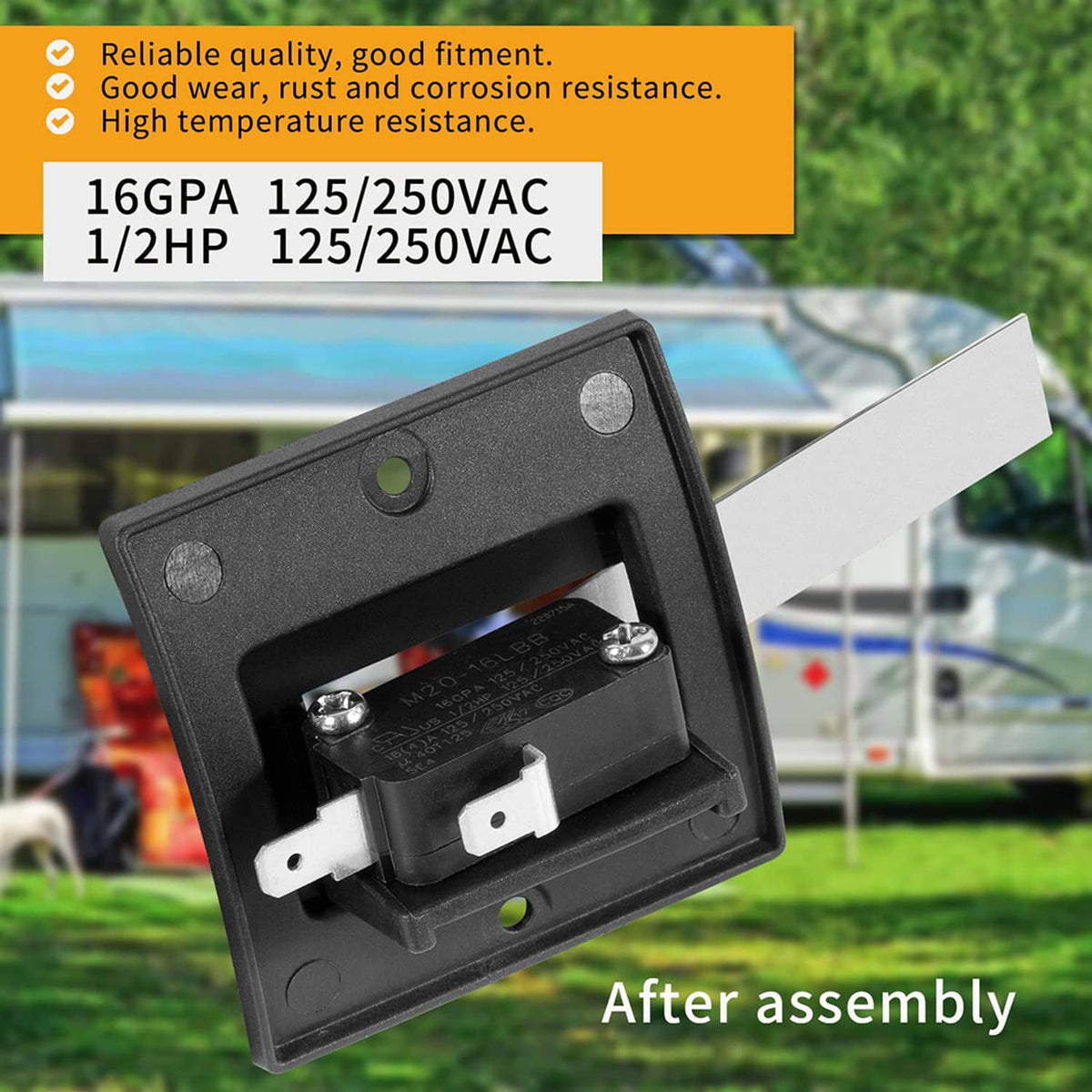 Solid Spare Sail Switch with Bracket Upgrade Kit for RV Furnace Replace Dometic Atwood 33082