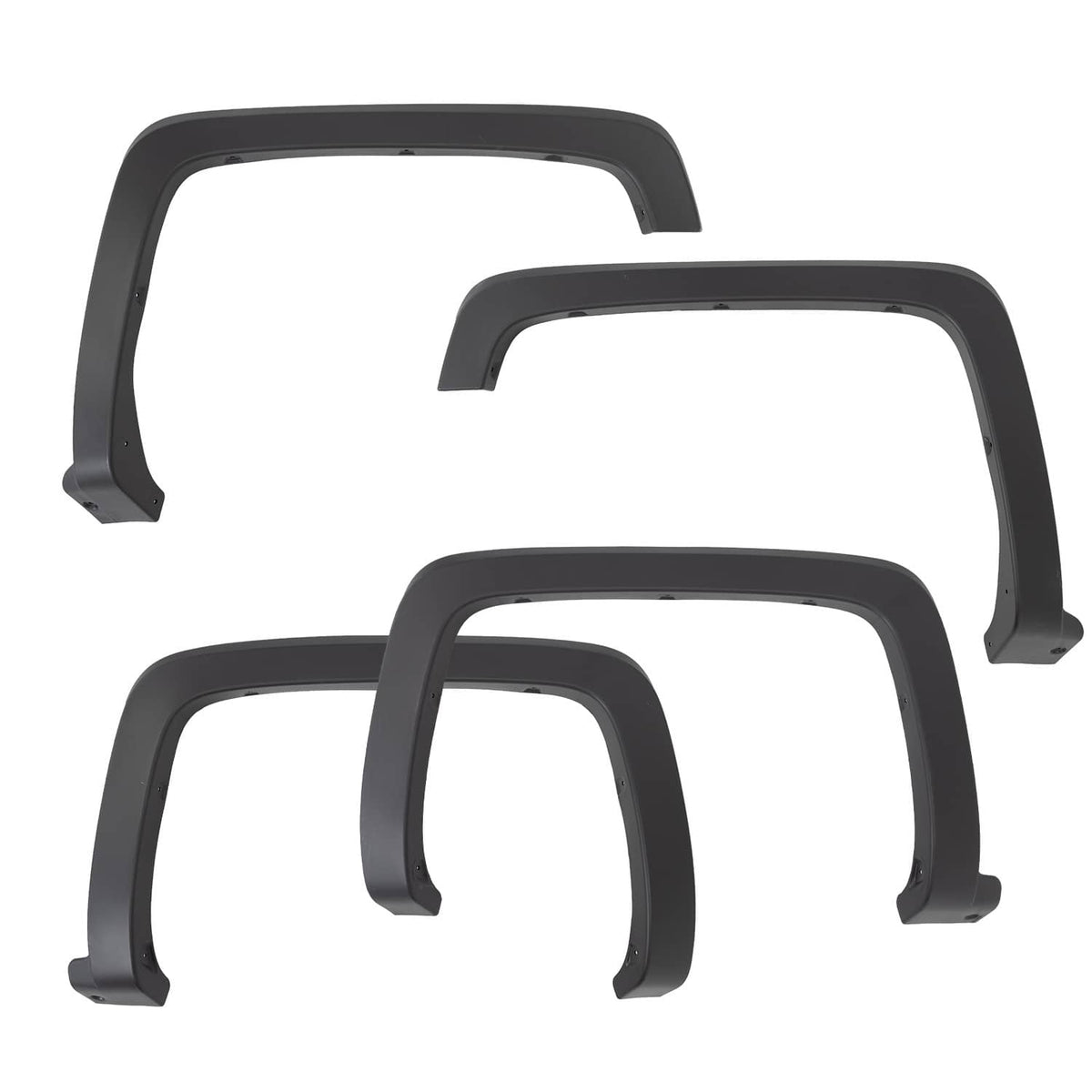 Solidspare 4Pcs Fender Flares for Chevrolet Silverado 1500 2014 2015 2016 2017 2018 Black