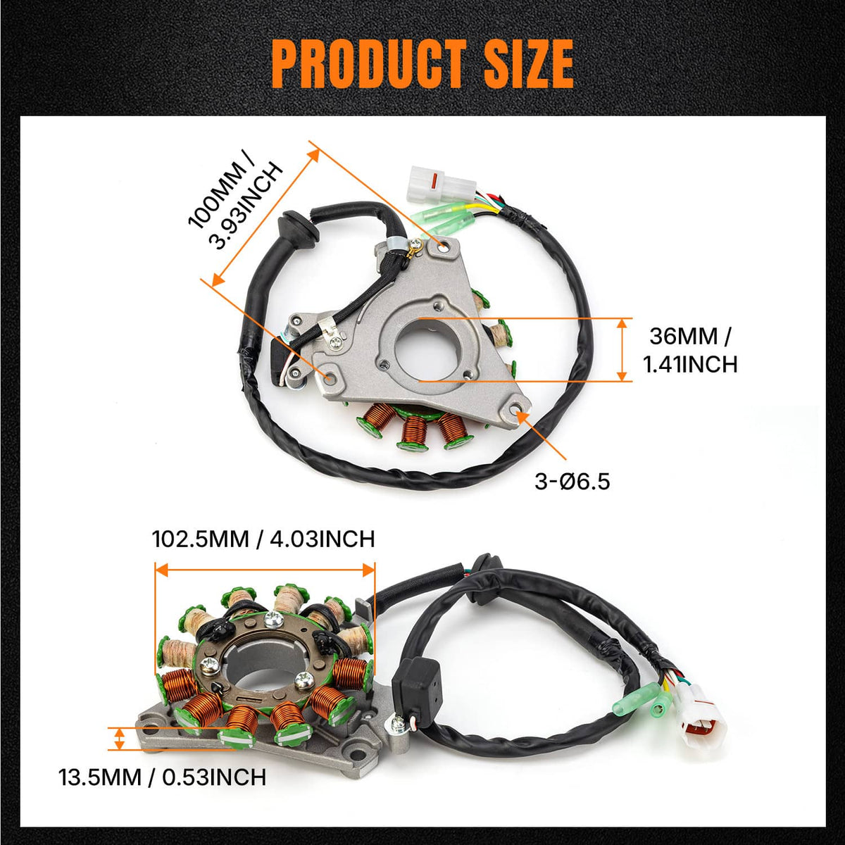 Solidspare 3GG-85510-01-00 3GG-85510-00-00 Stator for Yamaha Banshee 350 YFZ350 1995-2006